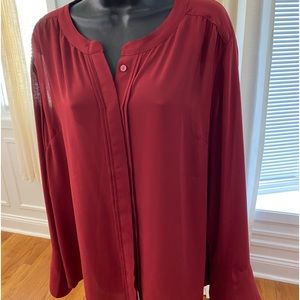 The Limited Merlot colored blouse.